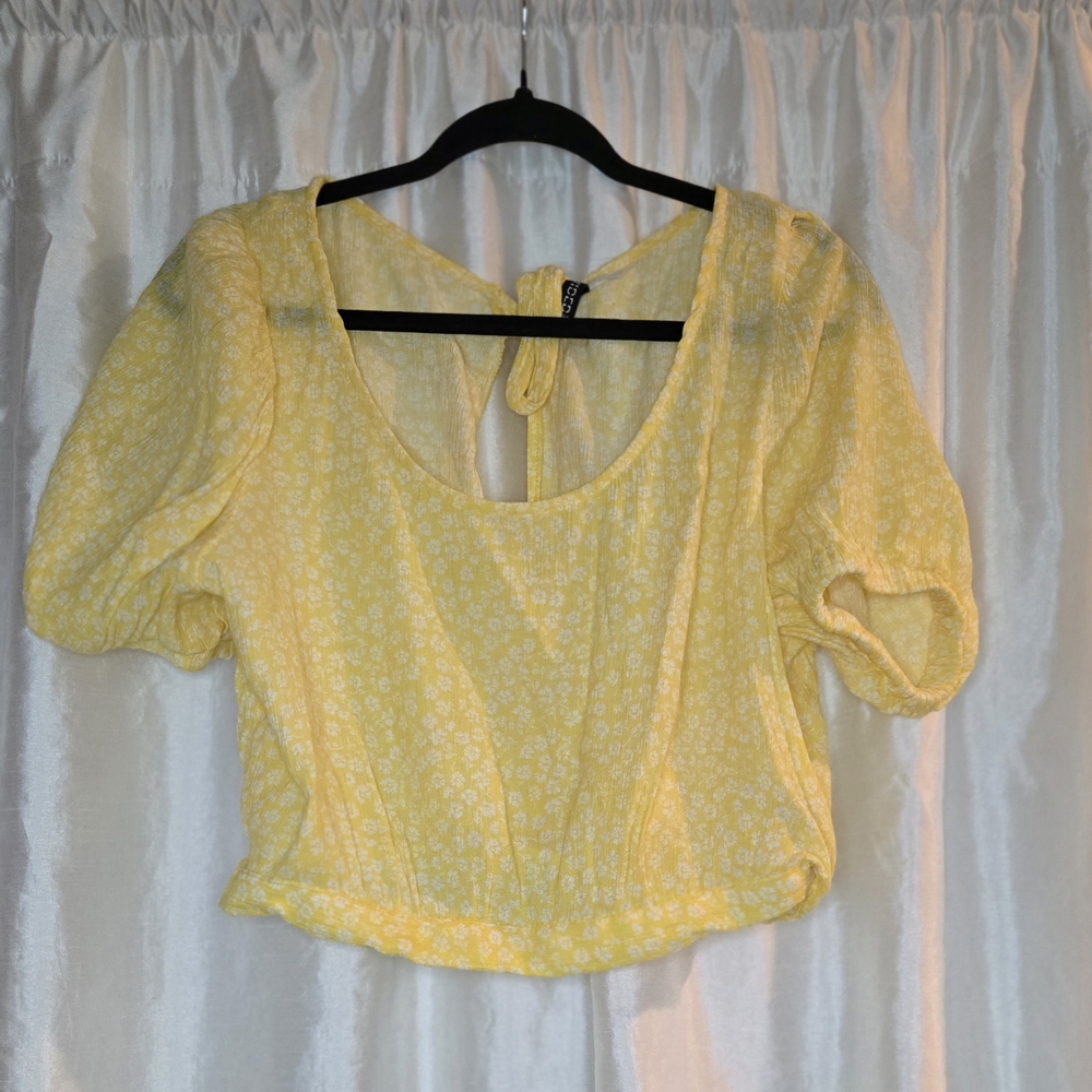 Yellow Floral Women's Top